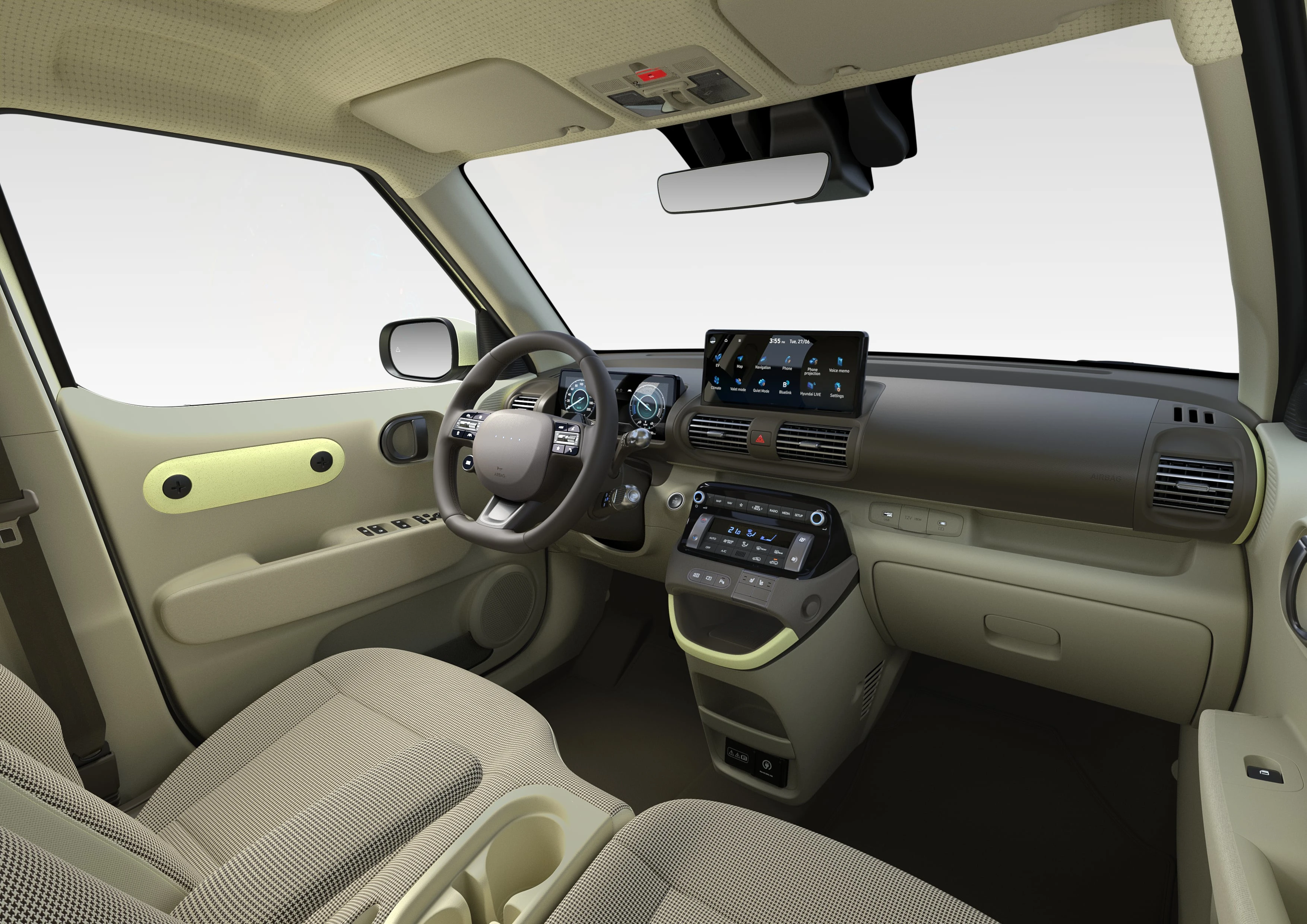 Hyundai INSTER 2024 Interior SHOT13 Side View Dashboard INT CAR Beauty